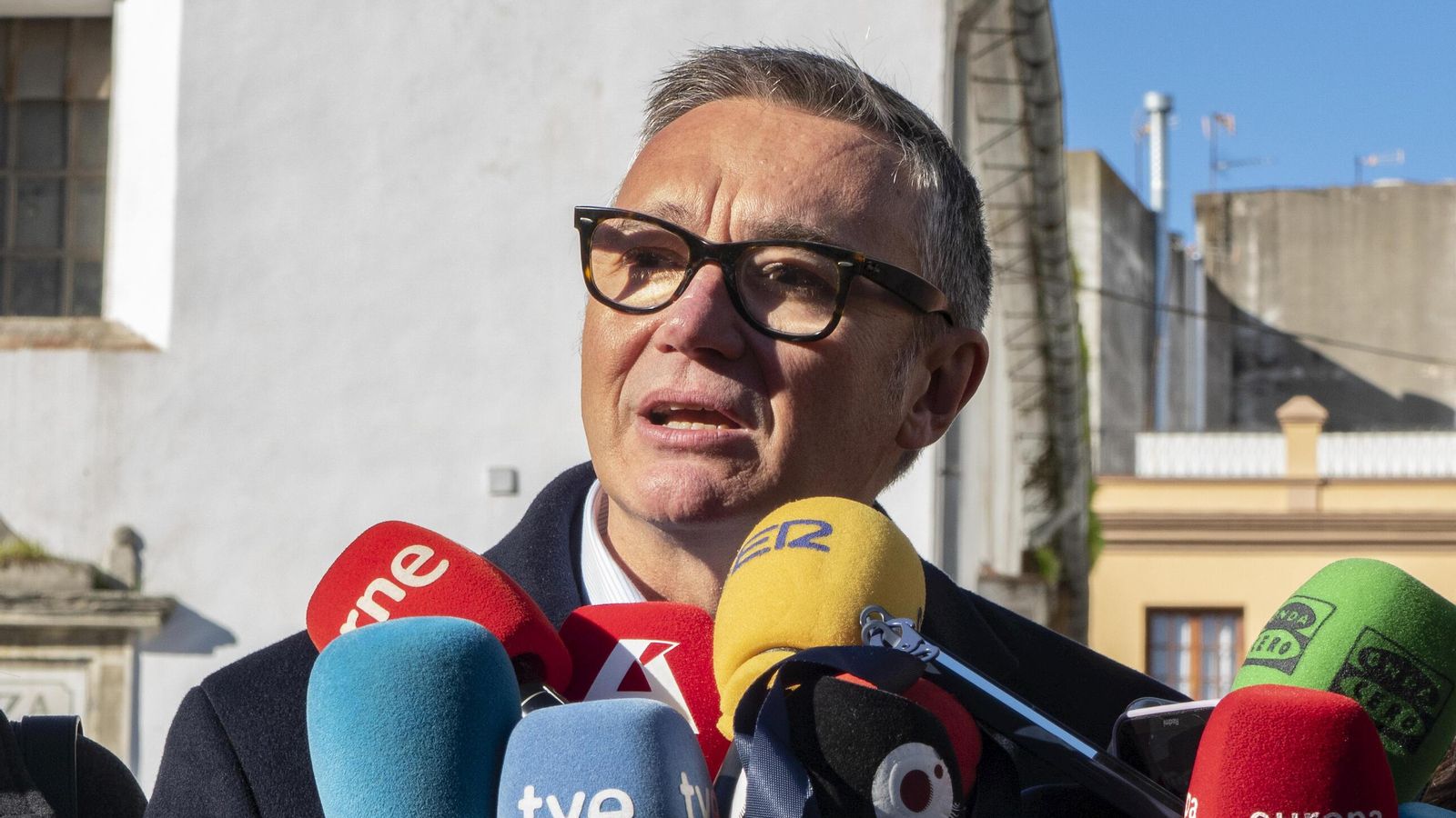 Manuel Gavira, portavoz de Vox en el Parlamento de Andalucía, en Algeciras.