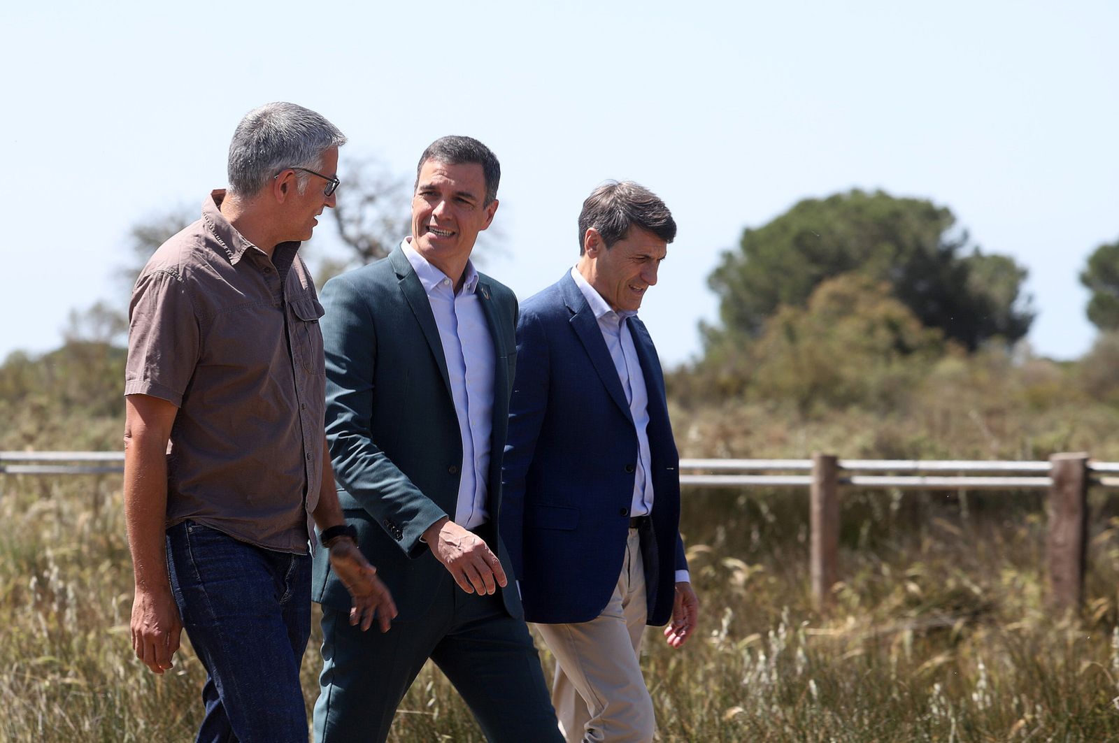 Pedro Sánchez, en su visita a Doñana.