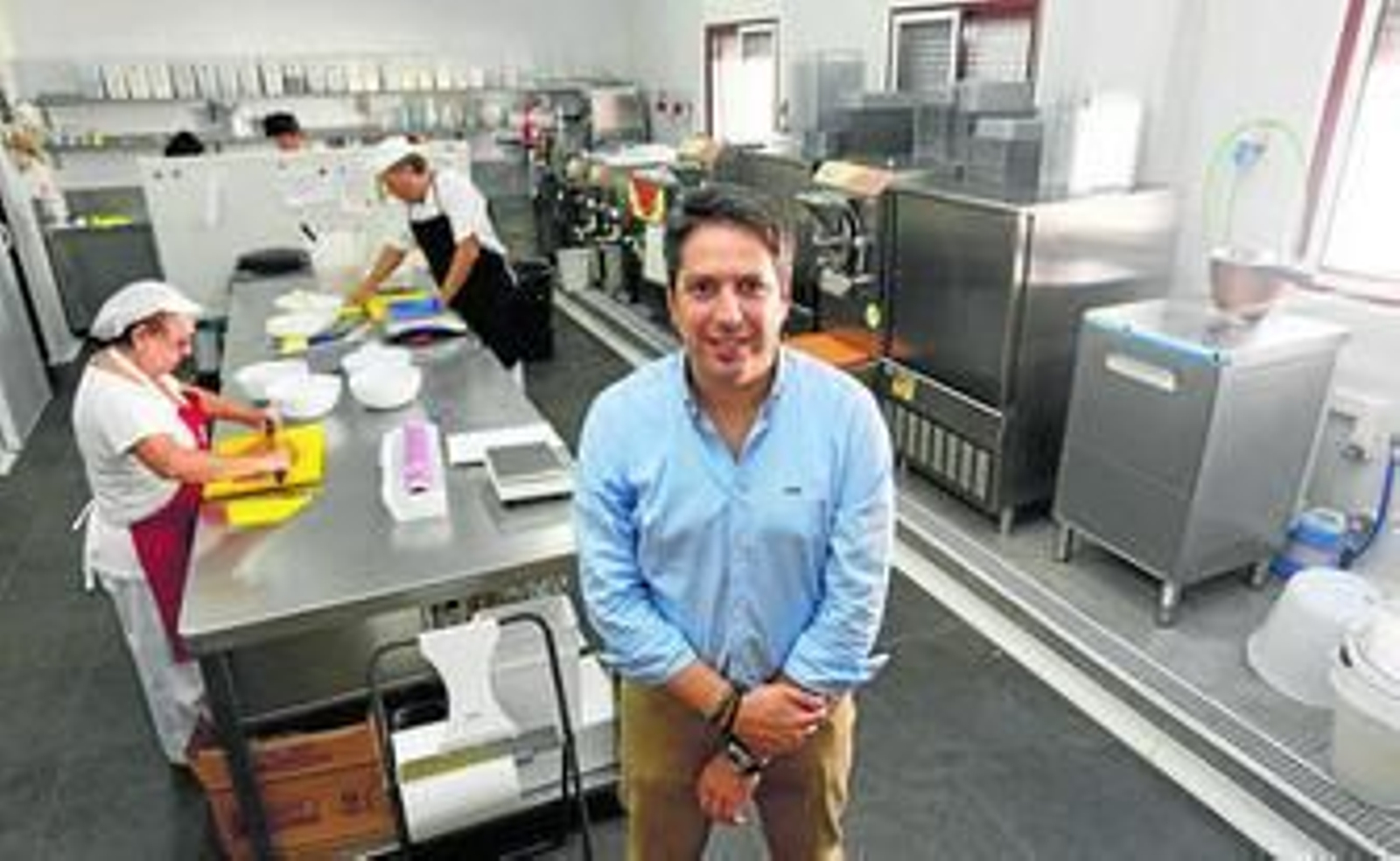 El socio Pablo Díaz en el obrador de Helartia. El socio Pablo Díaz en el obrador de Helartia.