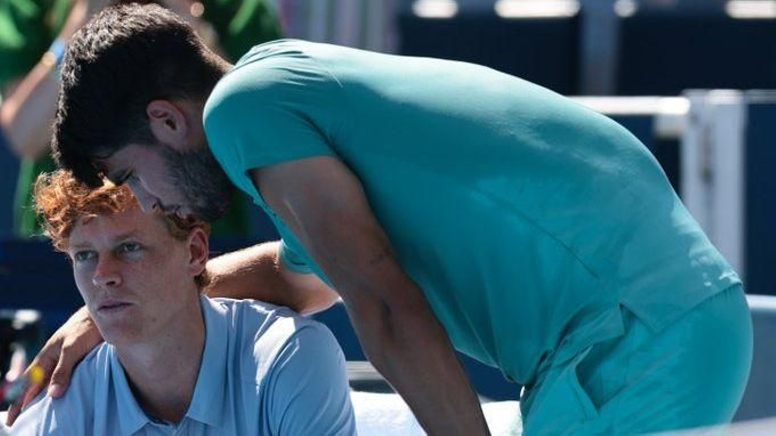 Alcaraz y Sinner al finalizar la final
