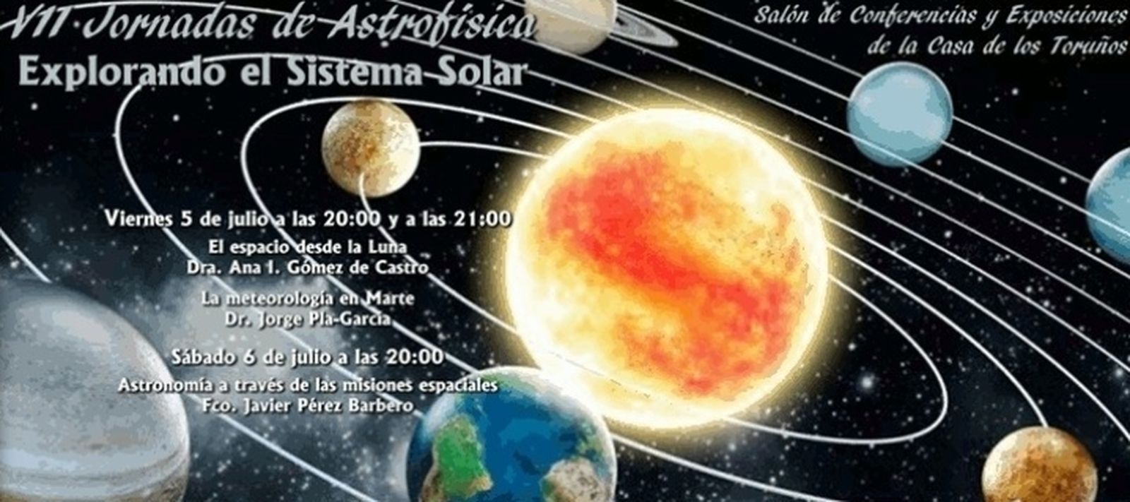 Cartel de las VII Jornadas de Astrofísica.