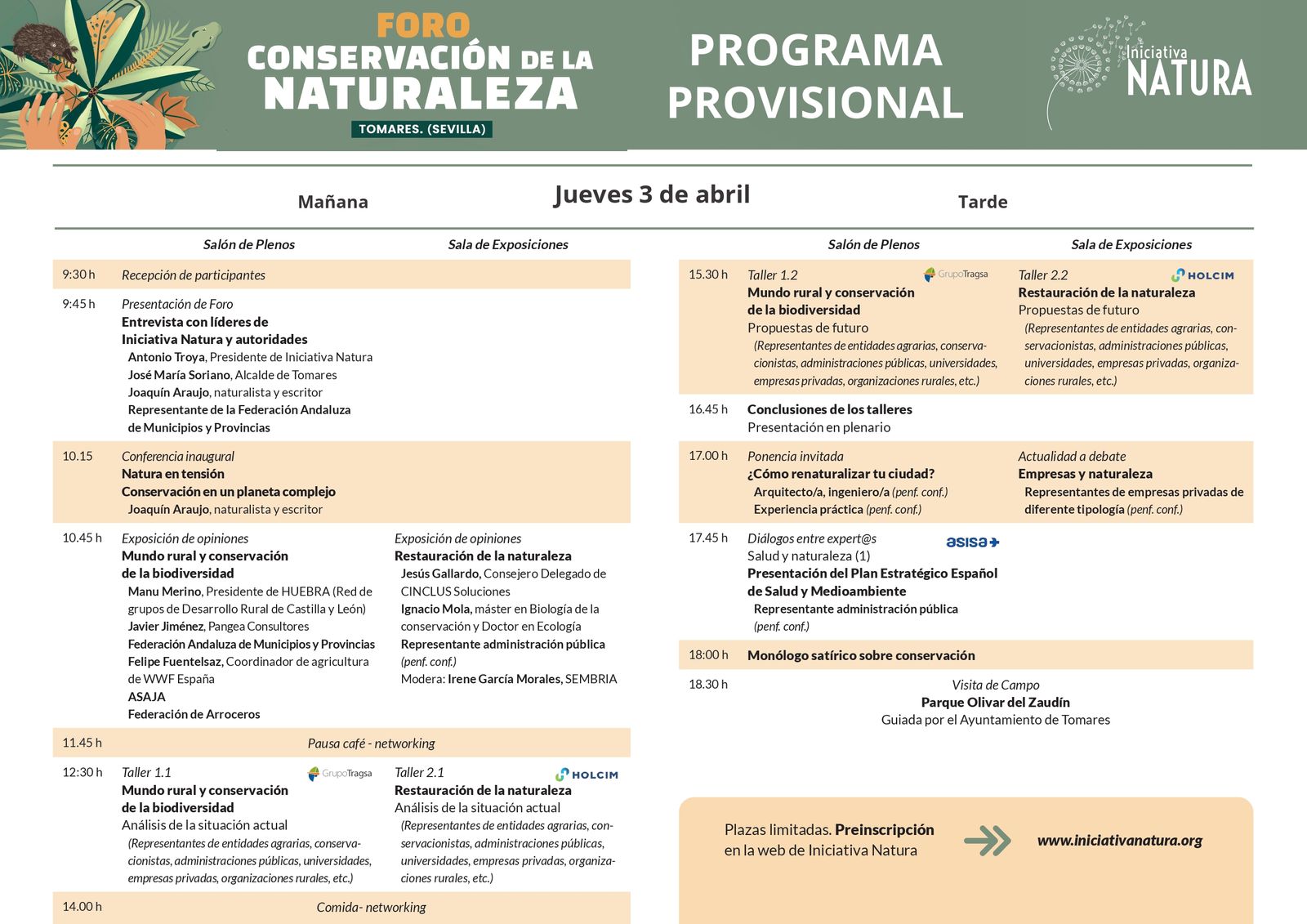Programa provicional foro para la conservación de la naturaleza
