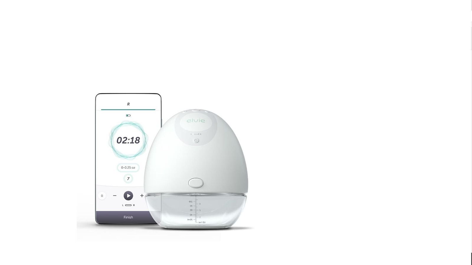 Sacaleches eléctrico portátil de Elvie Pump