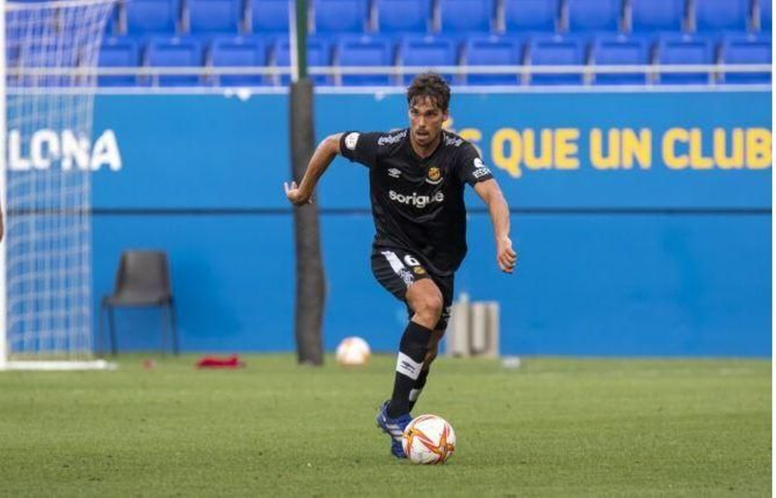 Javier Ribelles, en un partido con el Nàstic