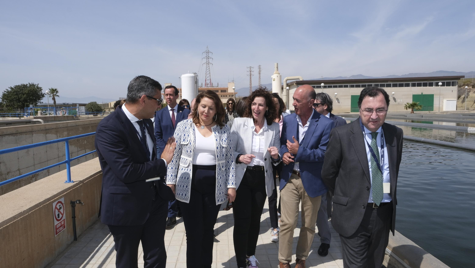 Imágenes de la inauguración del proyecto 'Life Phoenix' de AQUALIA, en la depuradora EDAR El Toyo