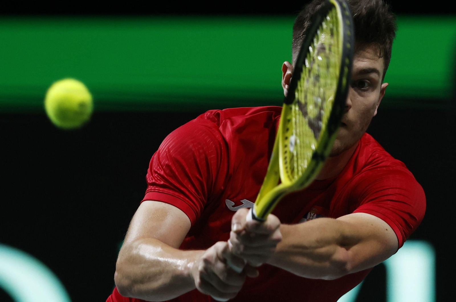 Copa Davis en Málaga: El Musetti-Kecmanovic, en fotos