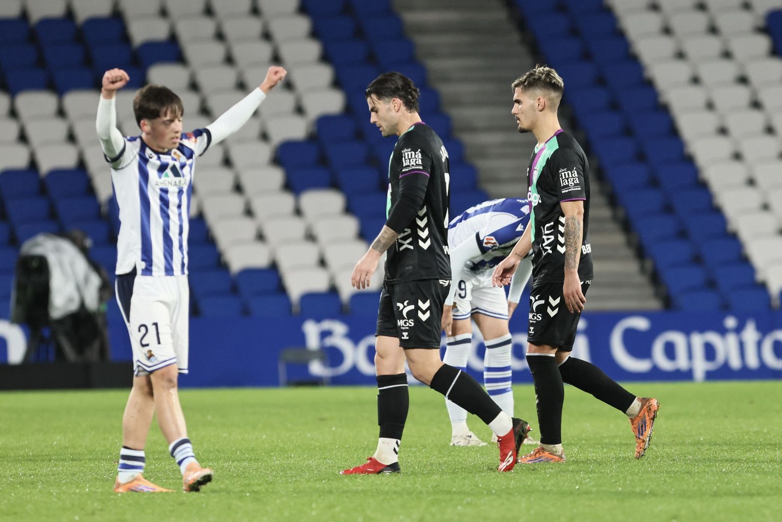 El Málaga, frustrado a vestuarios.