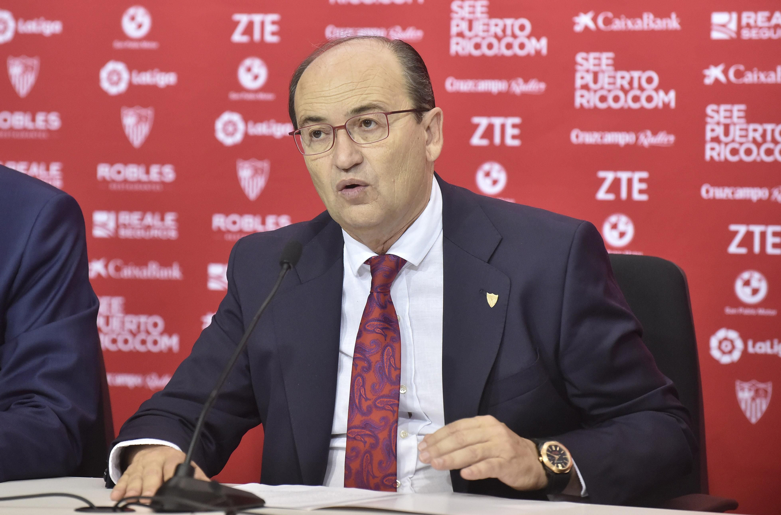 El presidente del Sevilla, José Castro, en una reciente intervención pública.