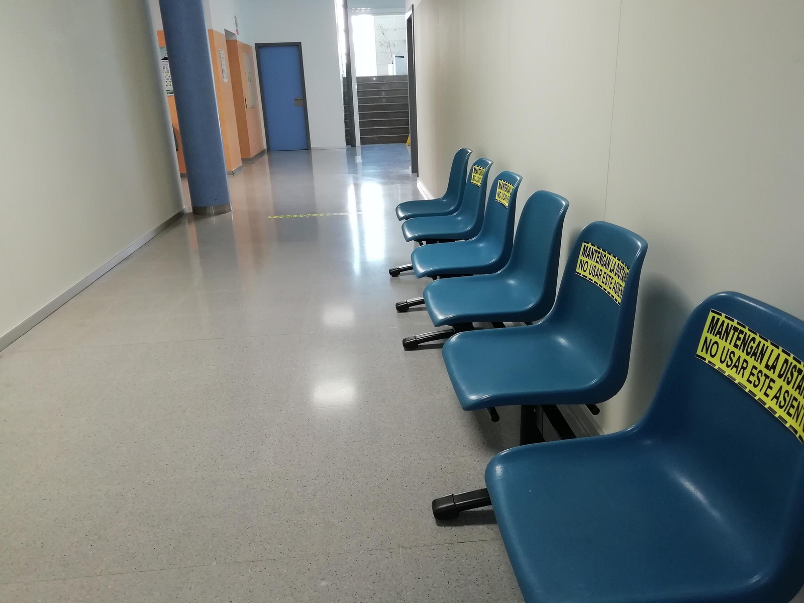 Interior de un centro de salud en la capital.