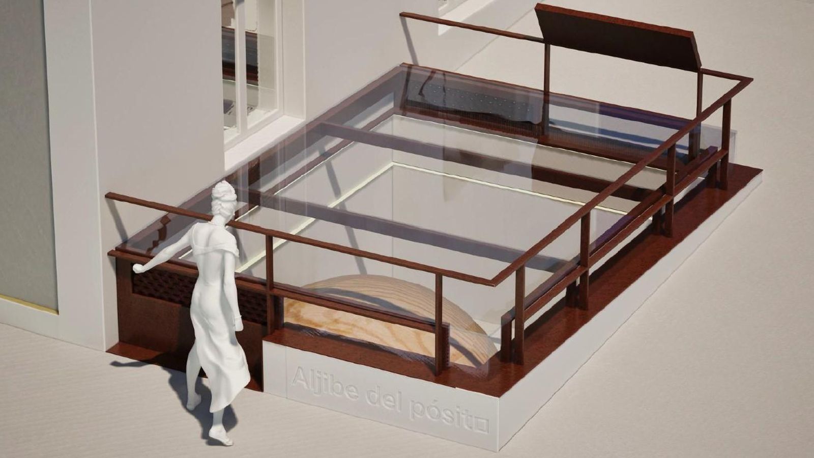 Exposición de restos arqueológicos.