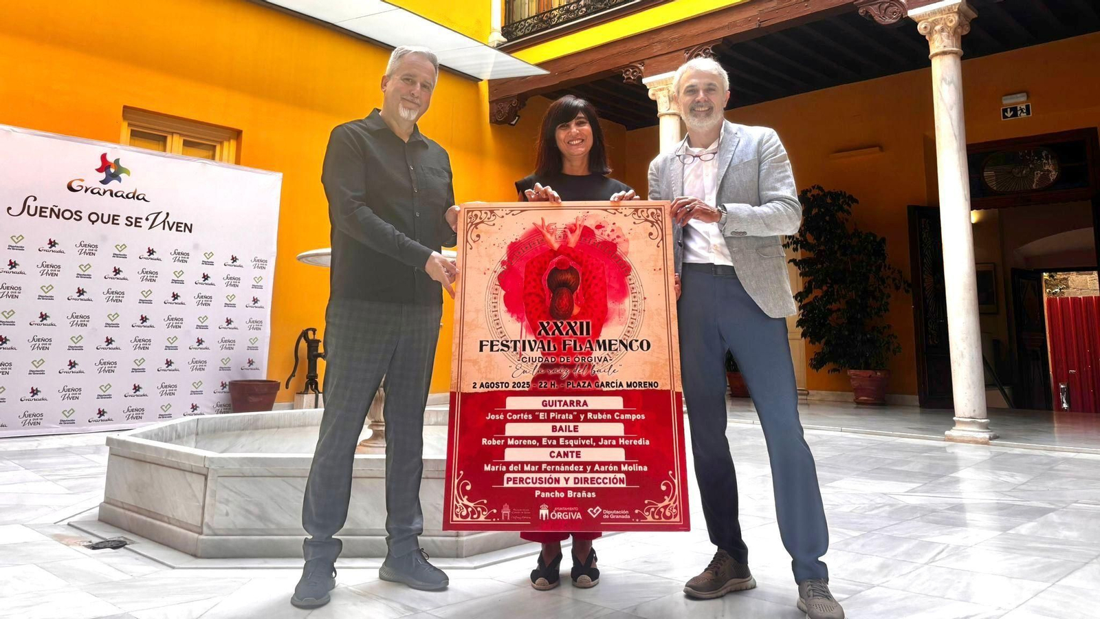 La diputada Pilar Caracuel y el alcalde de Órgiva, Raúl Orellana, presentan el XXXII Festival Flamenco Ciudad de Órgiva