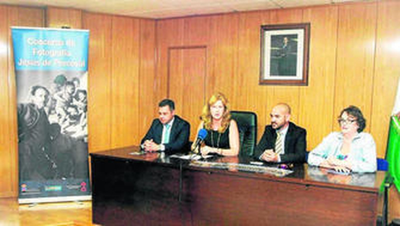 Jorge Izquierdo, María Dolores Ortega, Blas Fuentes y María del Mar Perceval ayer en Roquetas.