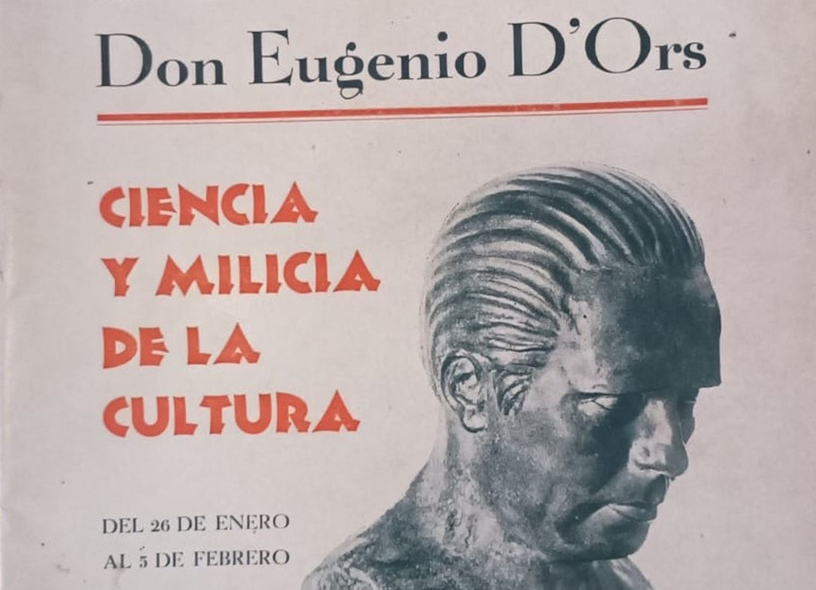Detalles del folleto editotado por el Ateneo con el programa de actos de 1933.