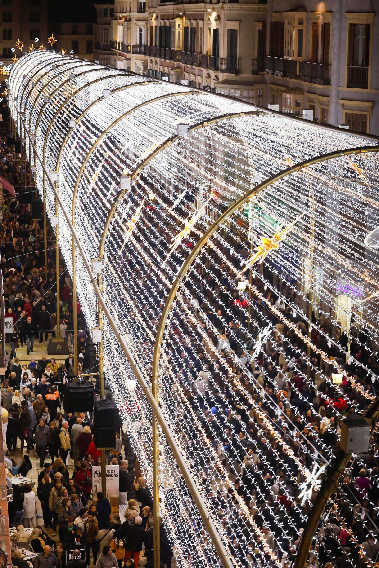 Encendido del alumbrado de Navidad en Málaga