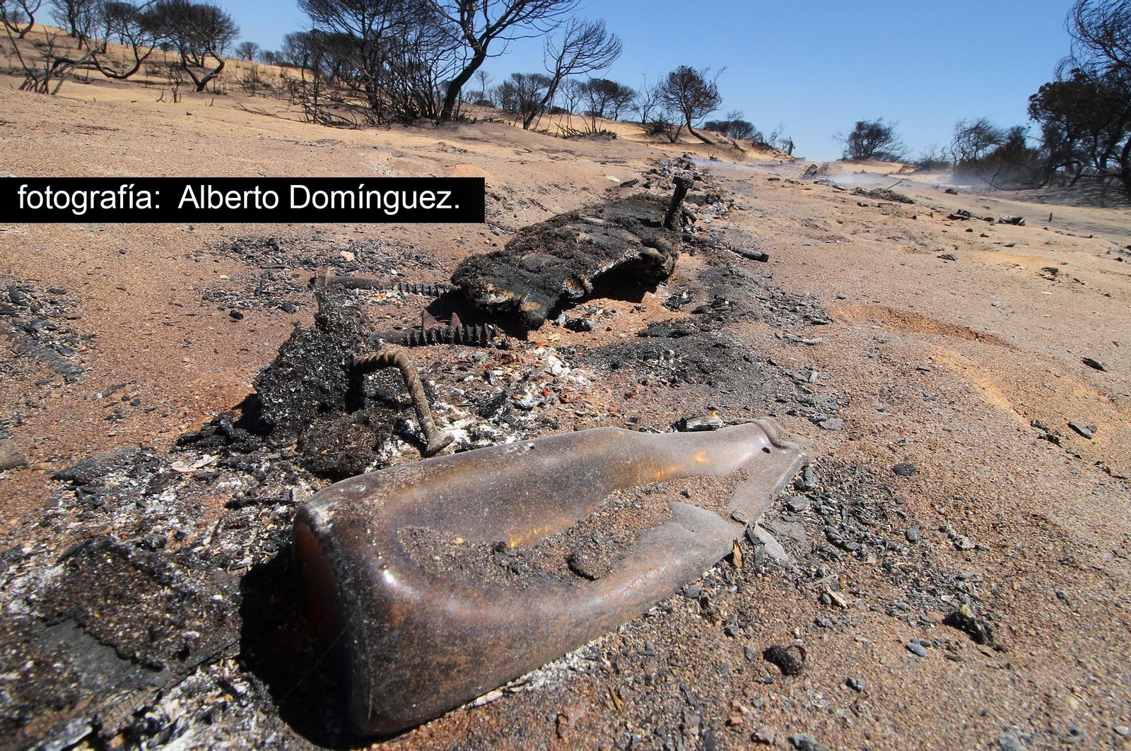 Imágenes de Cuesta Maneli tras el incendio.