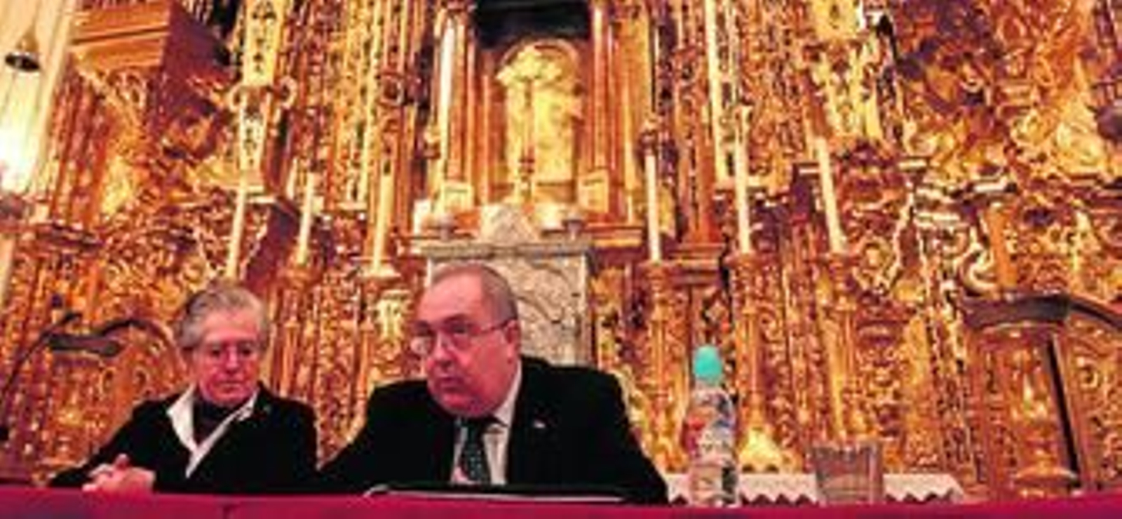 José Quintero, durante su ponencia en la capilla del colegio de la Compañía de María.