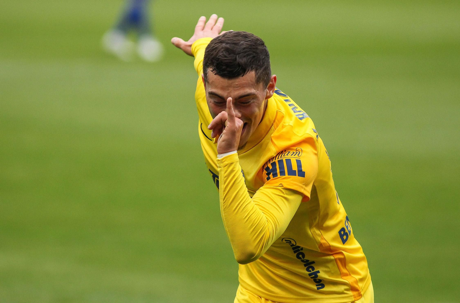 Rahmani celebra un gol con el Málaga Rahmani celebra un gol con el Málaga