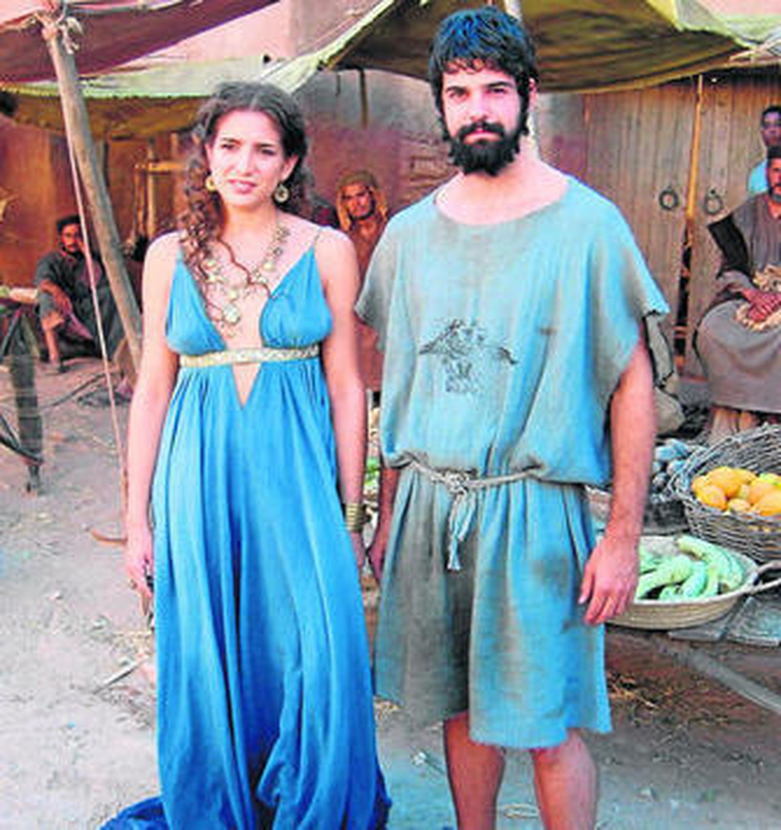 Jiménez y Muñoz, en la miniserie 'Ben Hur' que emite Paramount hoy.