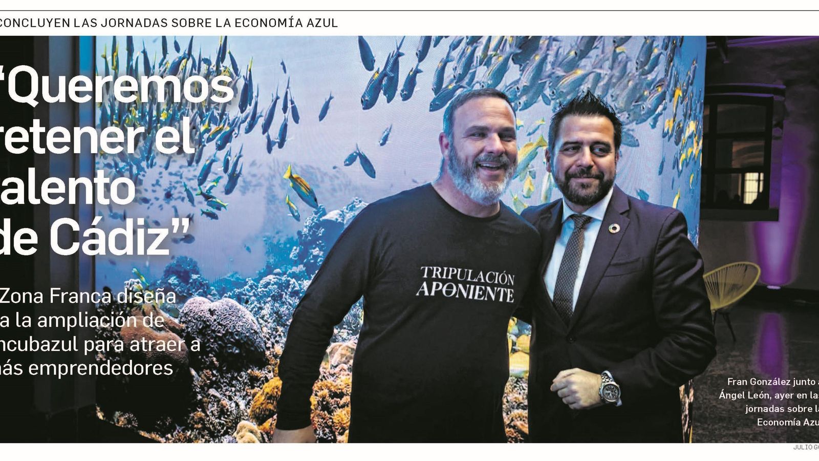 Portada Diario de Cádiz, 1 de diciembre de 2023, Blue Zone Forum. Portada Diario de Cádiz, 1 de diciembre de 2023, Blue Zone Forum.