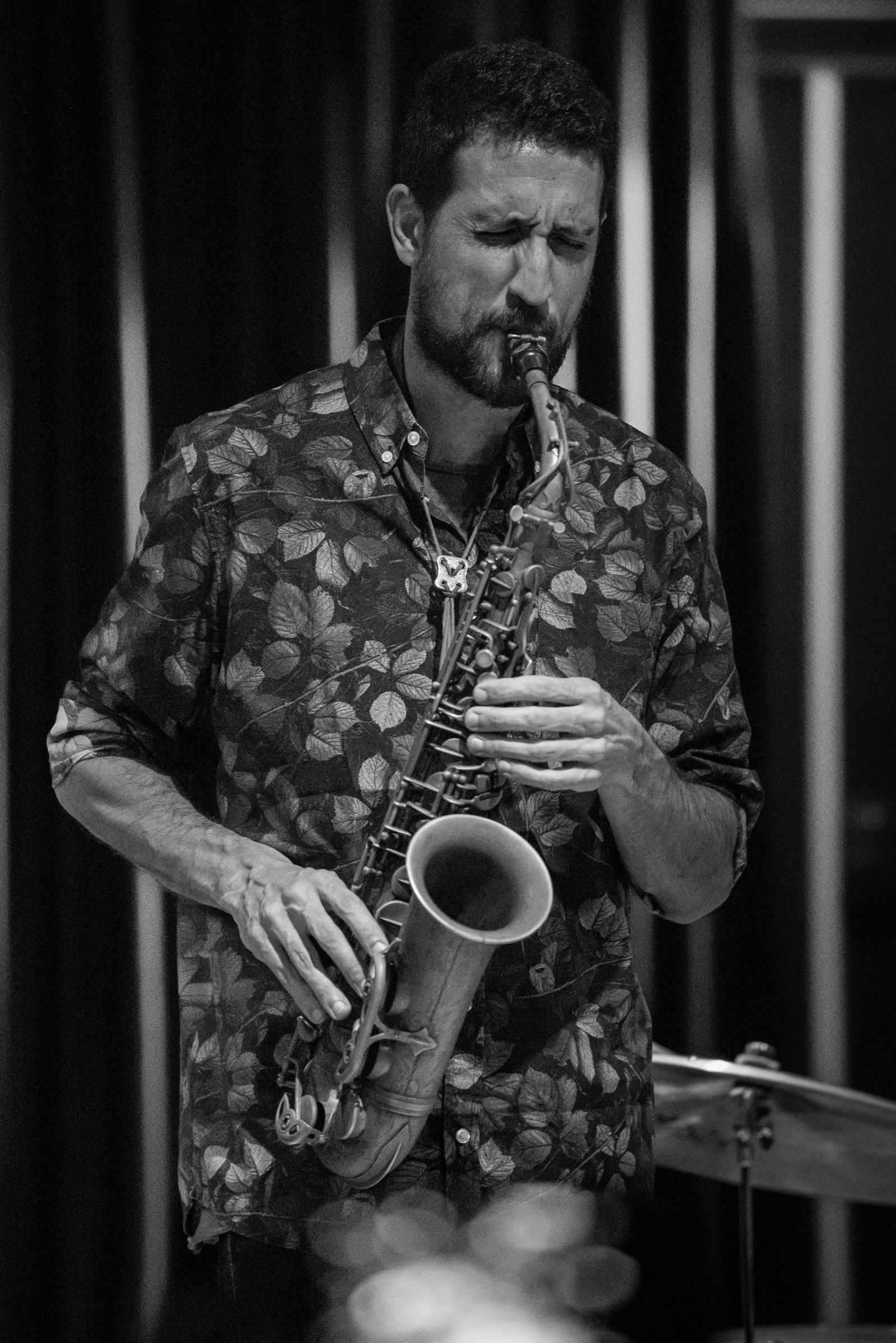 Antonio González en un momento de uno de sus conciertos de jazz con su inseparable saxo.