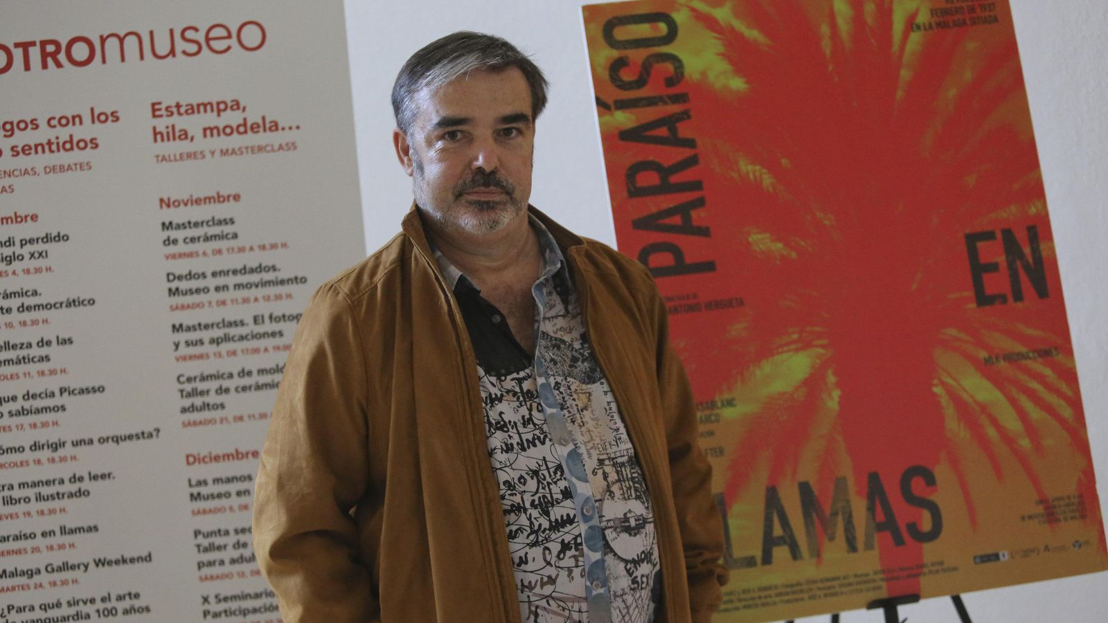 El cineasta José Antonio Hergueta, en el encuentro celebrado en el Museo Picasso.
