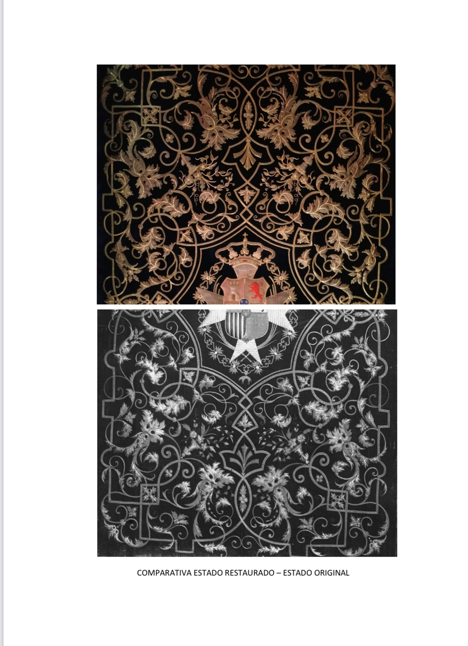 Comparativa del techo de palio