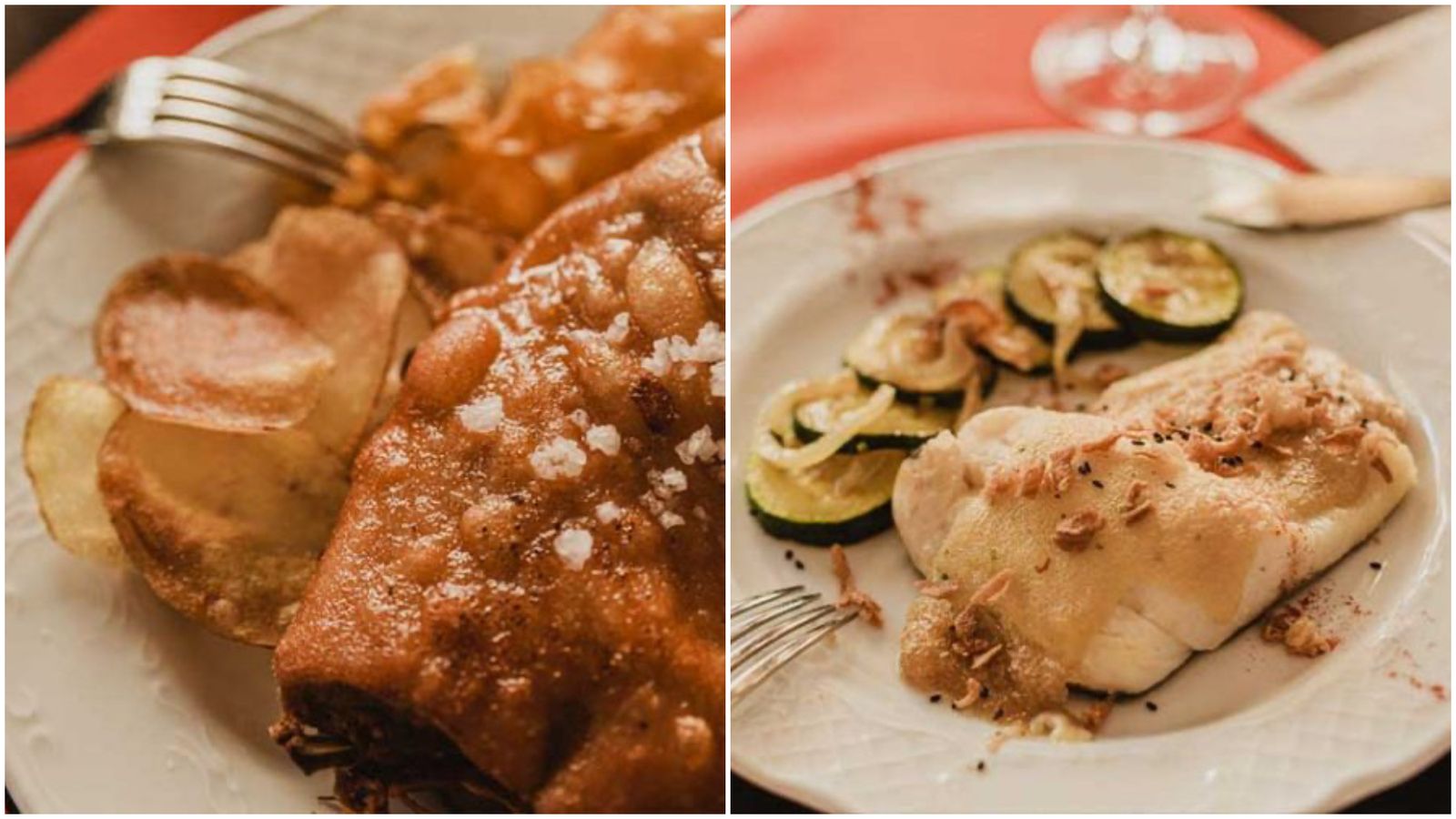 El cochinillo y pescado de El Huesca.