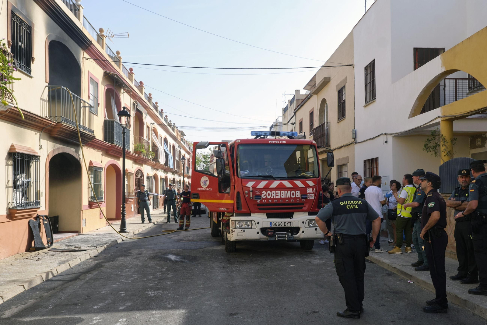 Incendio en Guillena, donde fallecen cuatro miembros de una misma familia