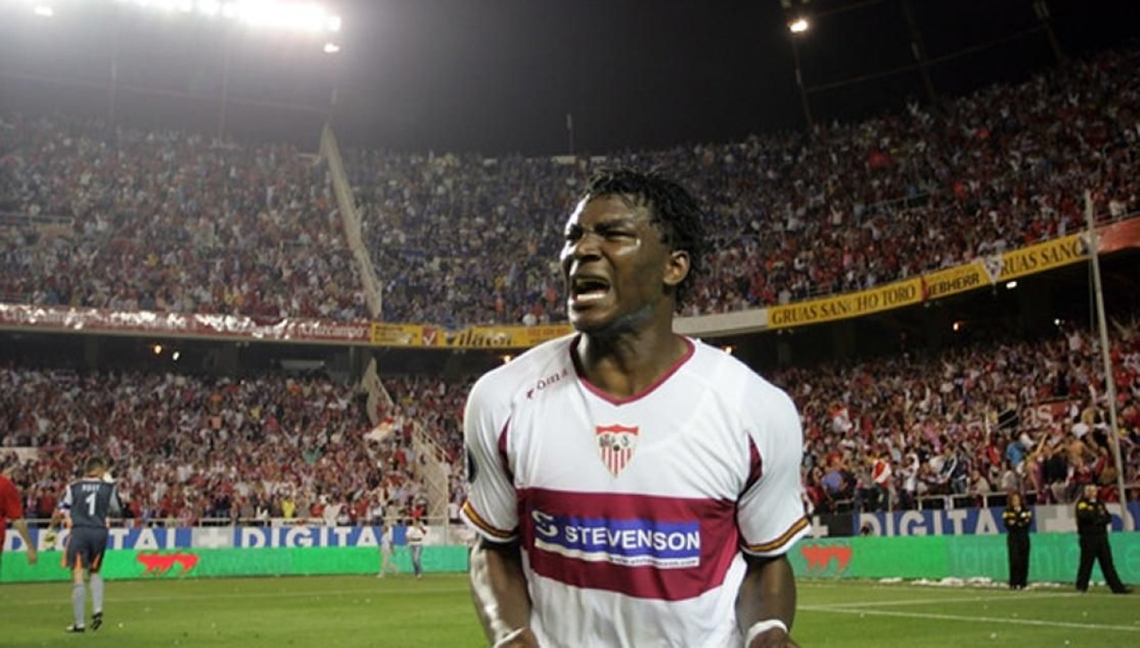 Makukula, tras el final del partido mítico con el Schalke 04.