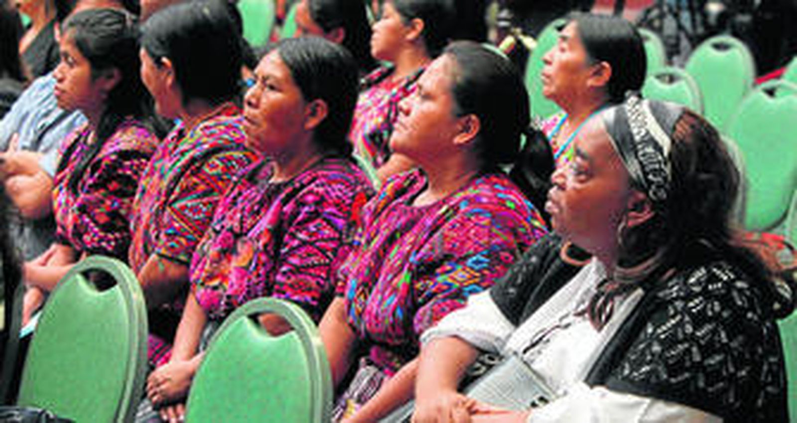 Mujeres guatemaltecas, en un acto reciente de la ONU de inauguración de una oficina de igualdad de género y empoderamiento en el país.