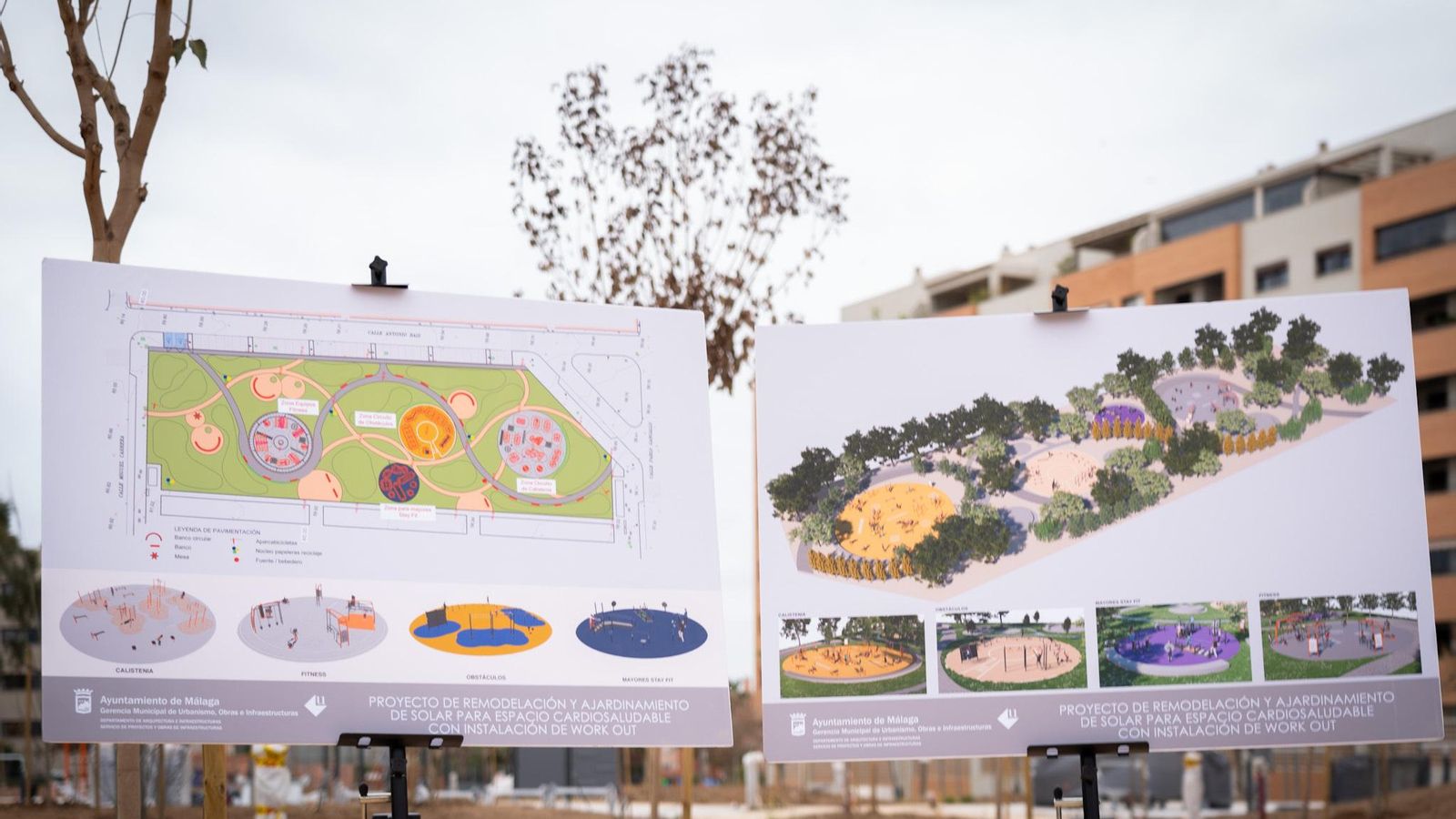 Detalles del proyecto del nuevo parque de Teatinos. Detalles del proyecto del nuevo parque de Teatinos.
