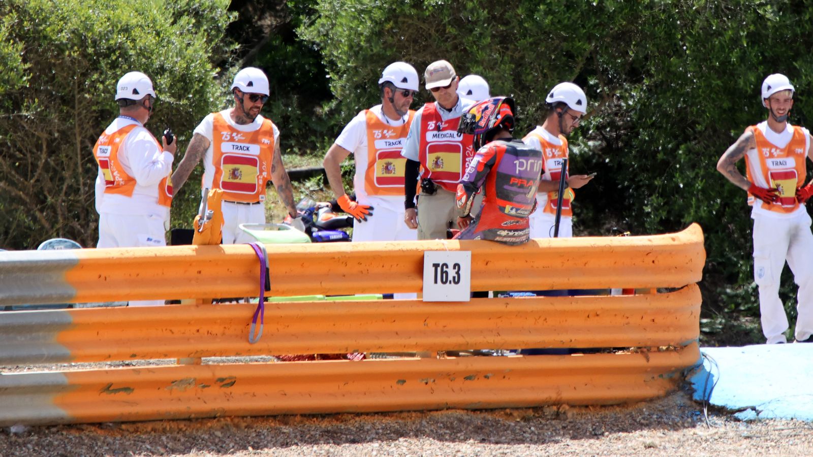 Imágenes de las caídas en las carreras del GP España en Jerez