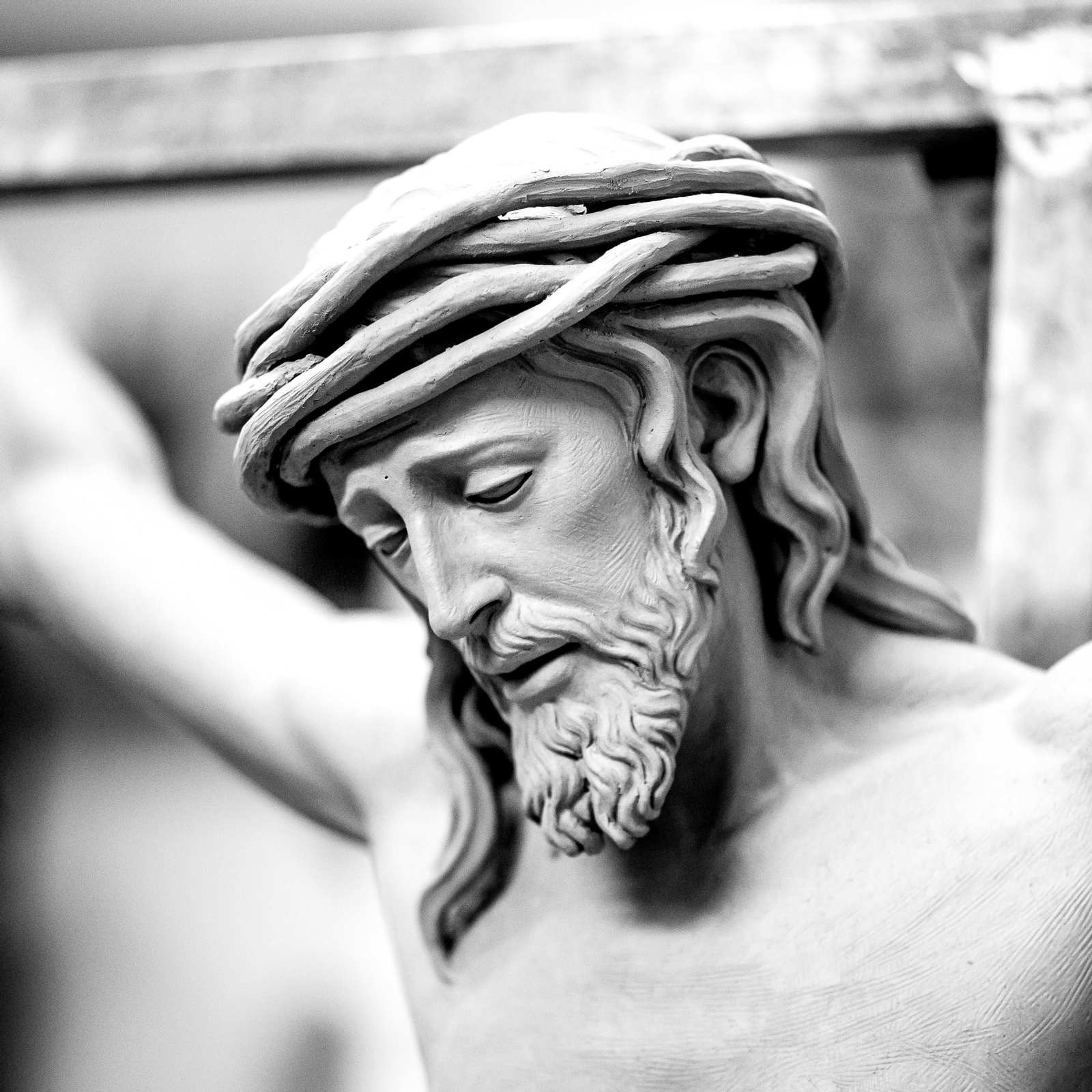 Modelo en barro del Crucificado de la Vera Cruz para Montequinto