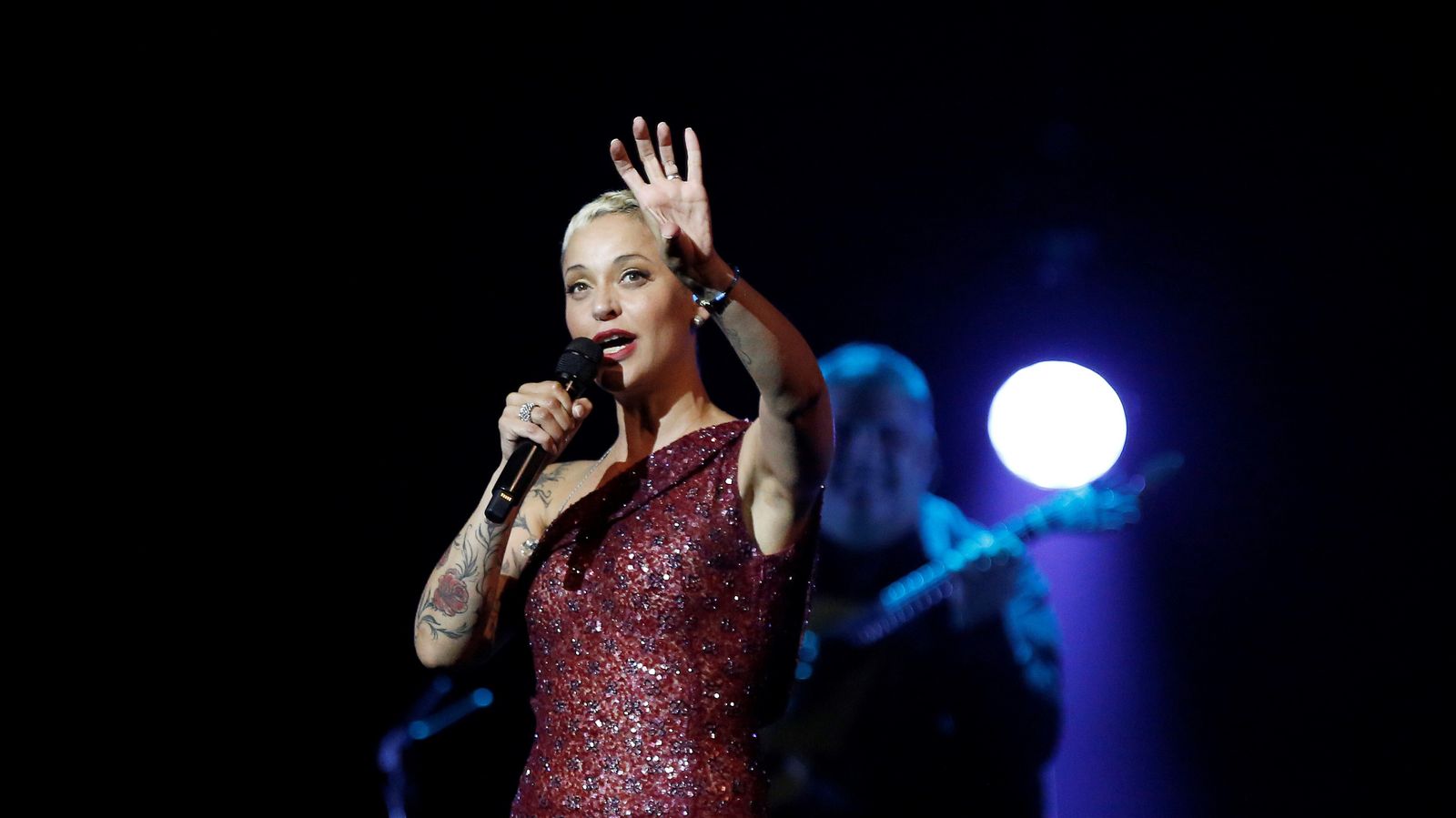 La cantante de fado Mariza, durante un concierto.