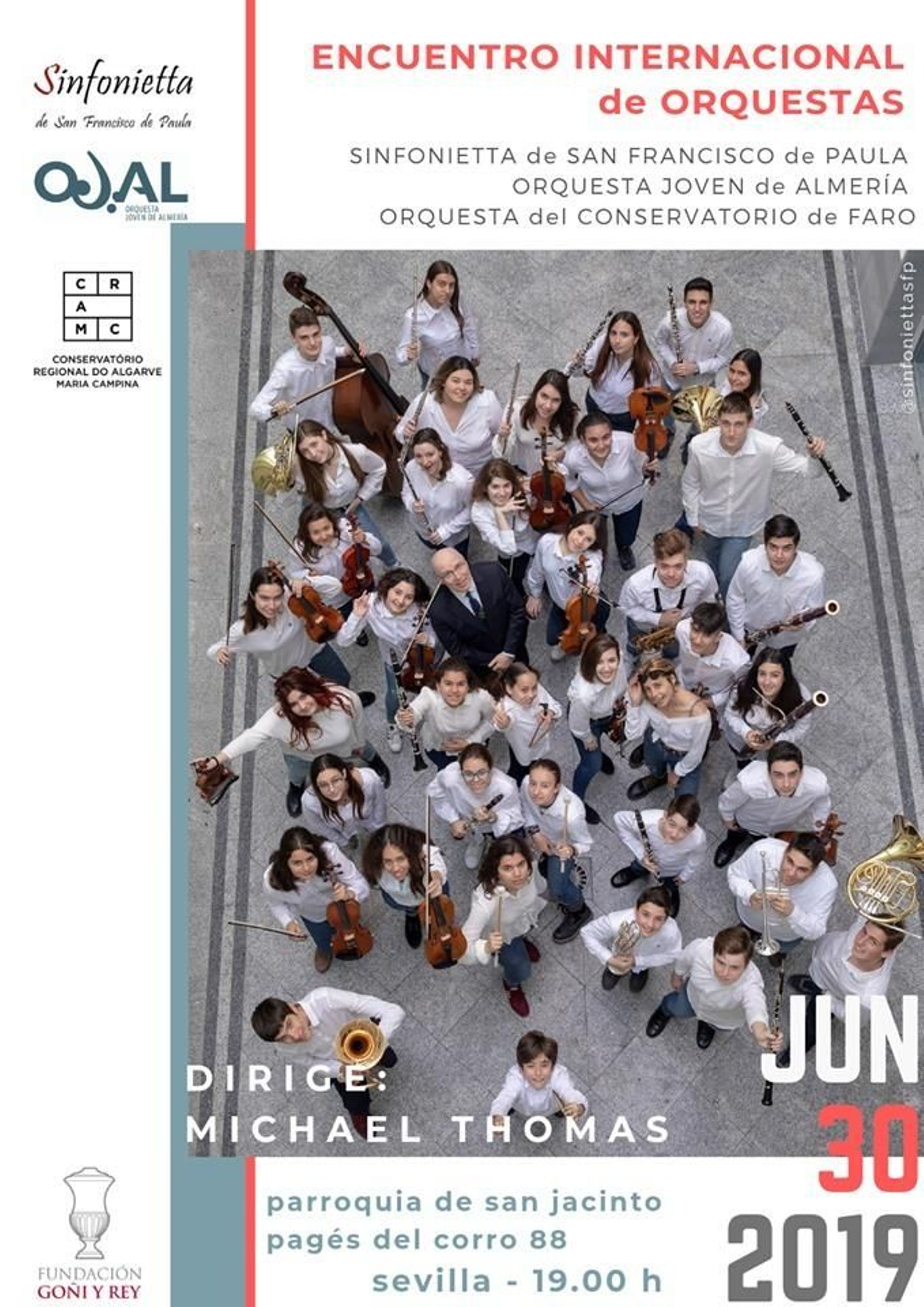 Cartel del Encuentro Internacional de Orquestas en Sevilla.