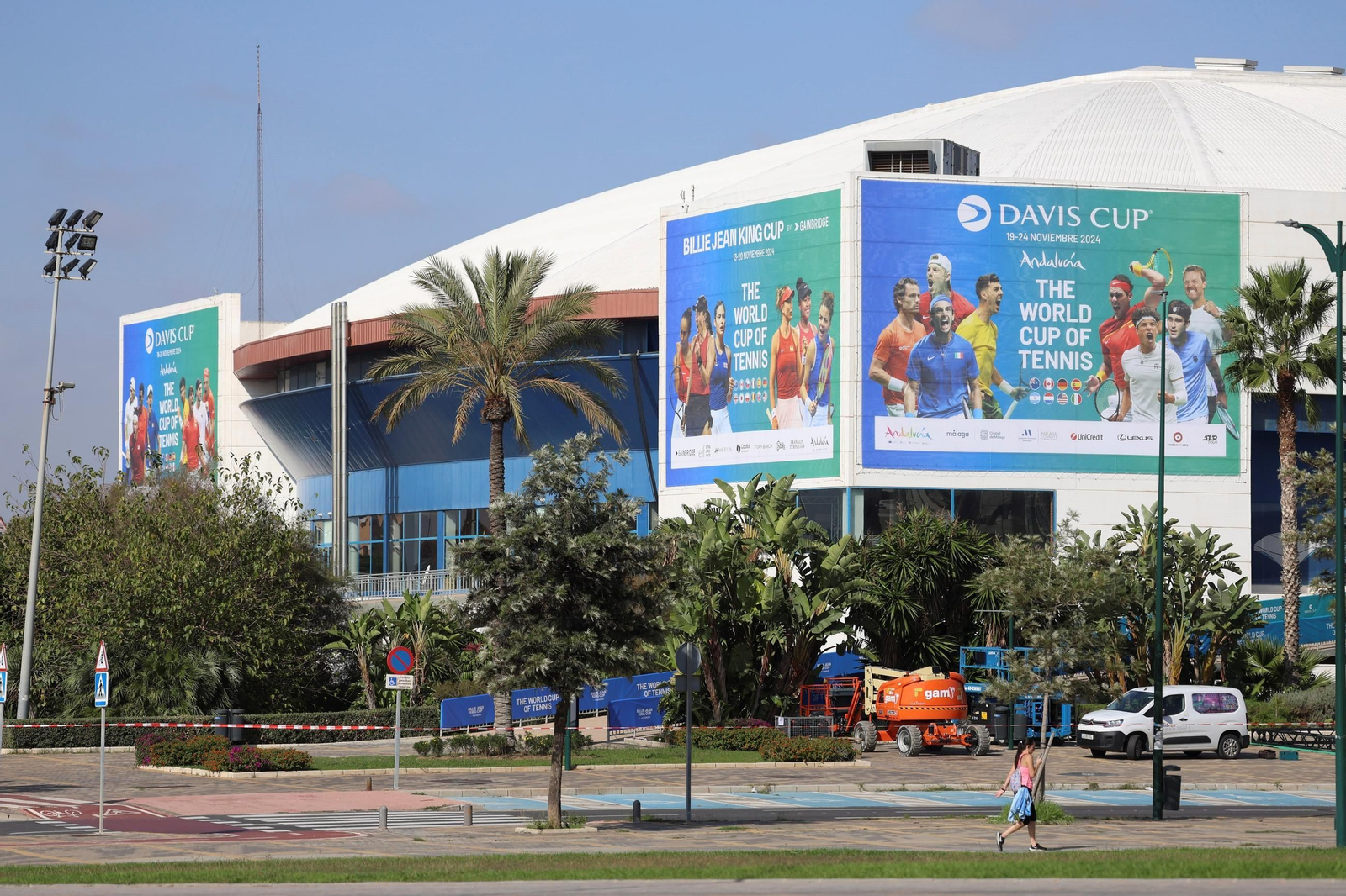 Así se transforma el Carpena para la Copa Billie Jean King y la Copa Davis