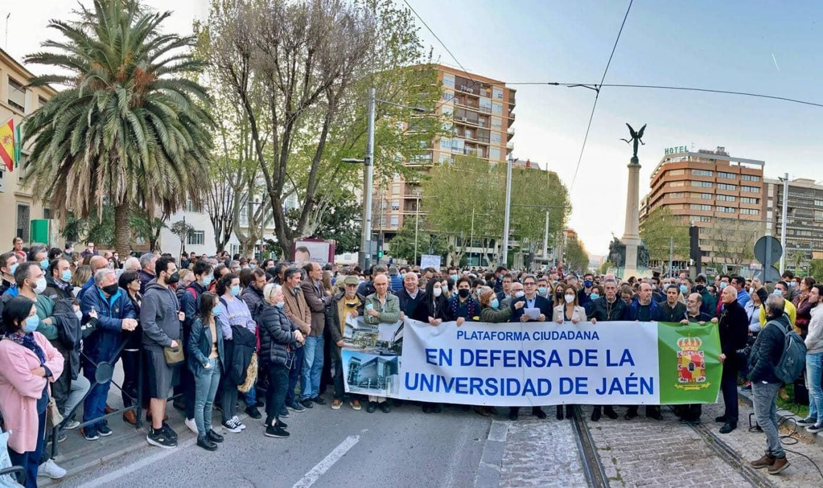 Manifestación de la Plataforma Ciudadana de la UJA en una imagen de archivo.