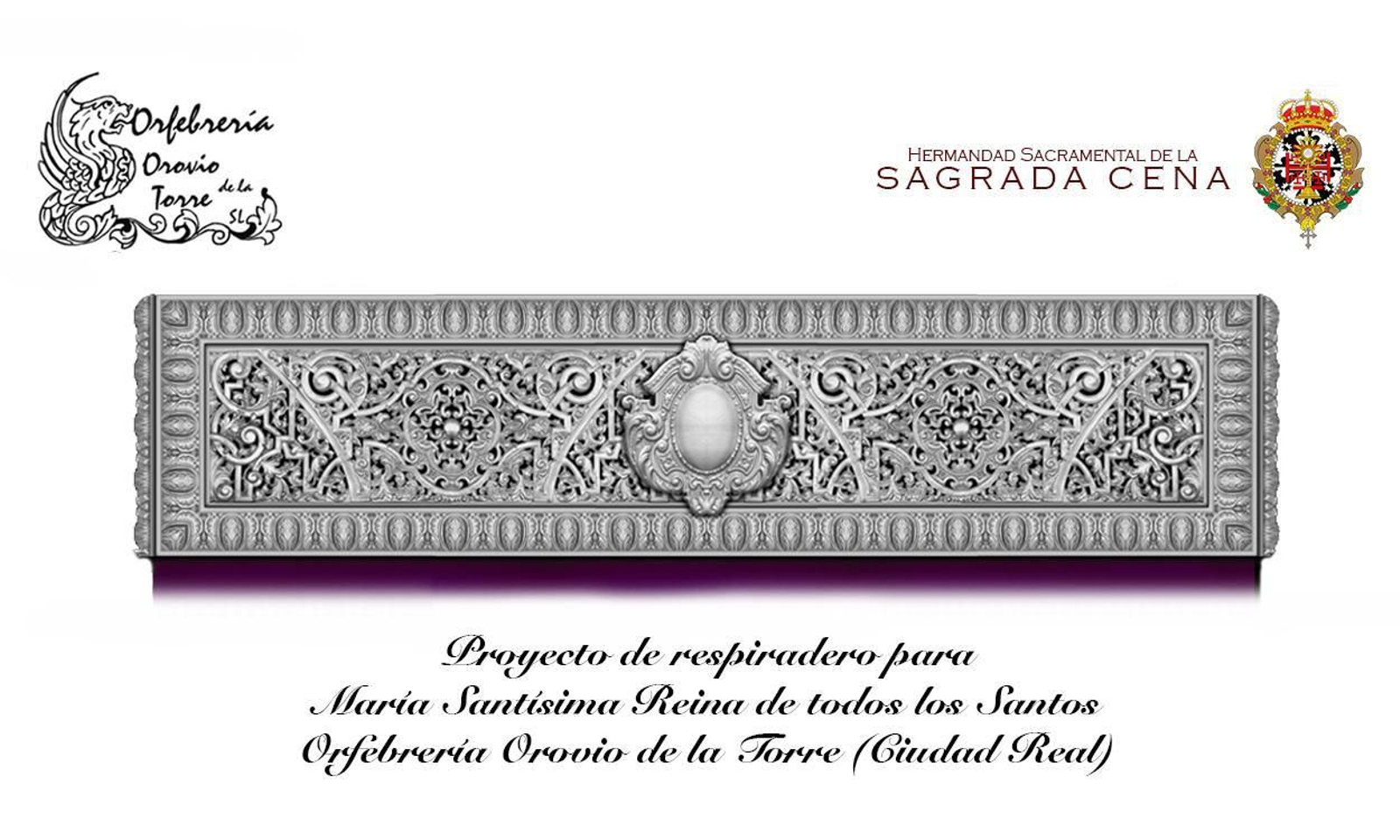 Boceto de los futuros respiraderos de la hermandad de La Cena para su paso de palio.