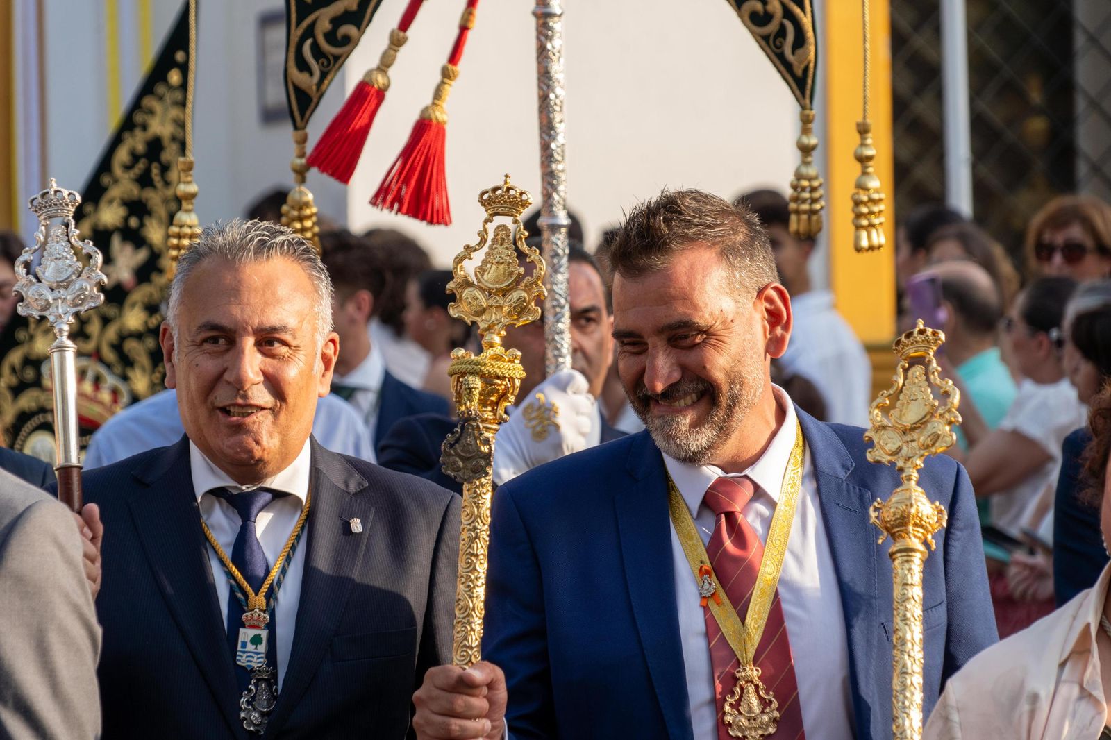 Imágenes del Rosario Jubilar rociero celebrado por las 25 hermandades filiales de la Matriz de Almonte en La Merced