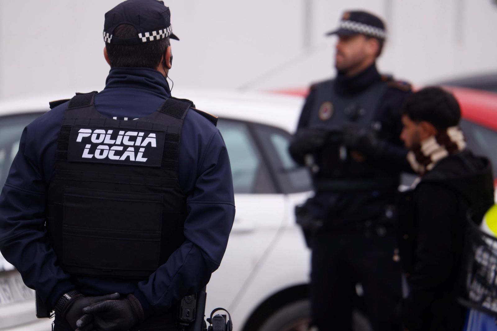 Agentes de la Policía Local durante un dispositivo.