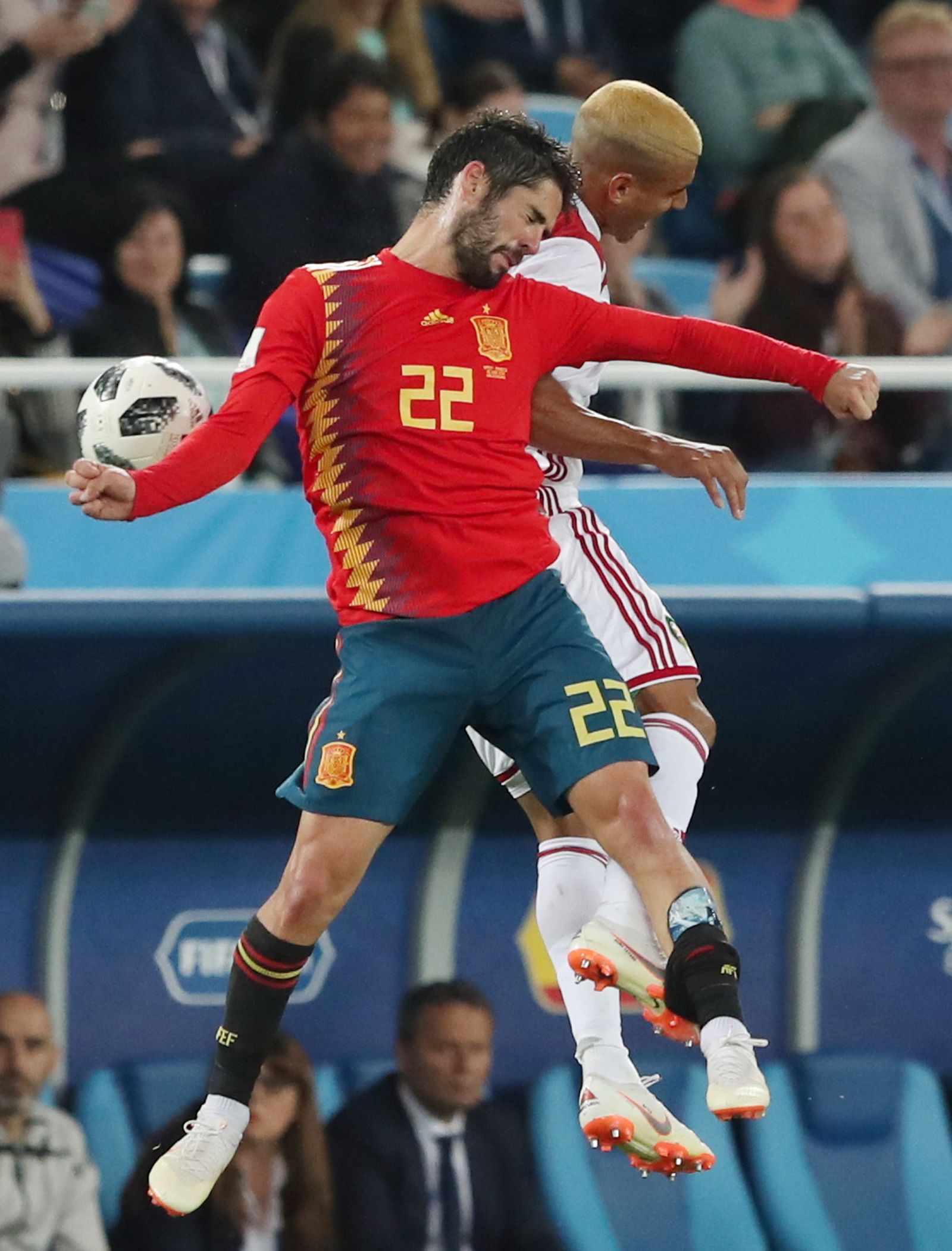 Las imágenes del España-Marruecos