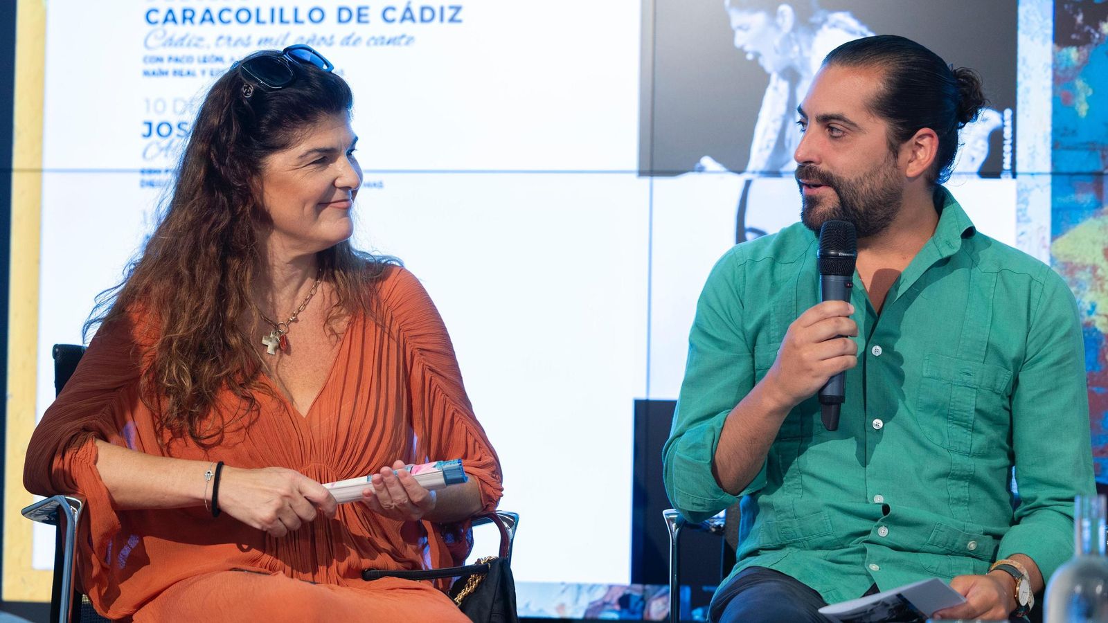 Anabel Rivera y Juan Garrido, en la Fundación Cajasol.