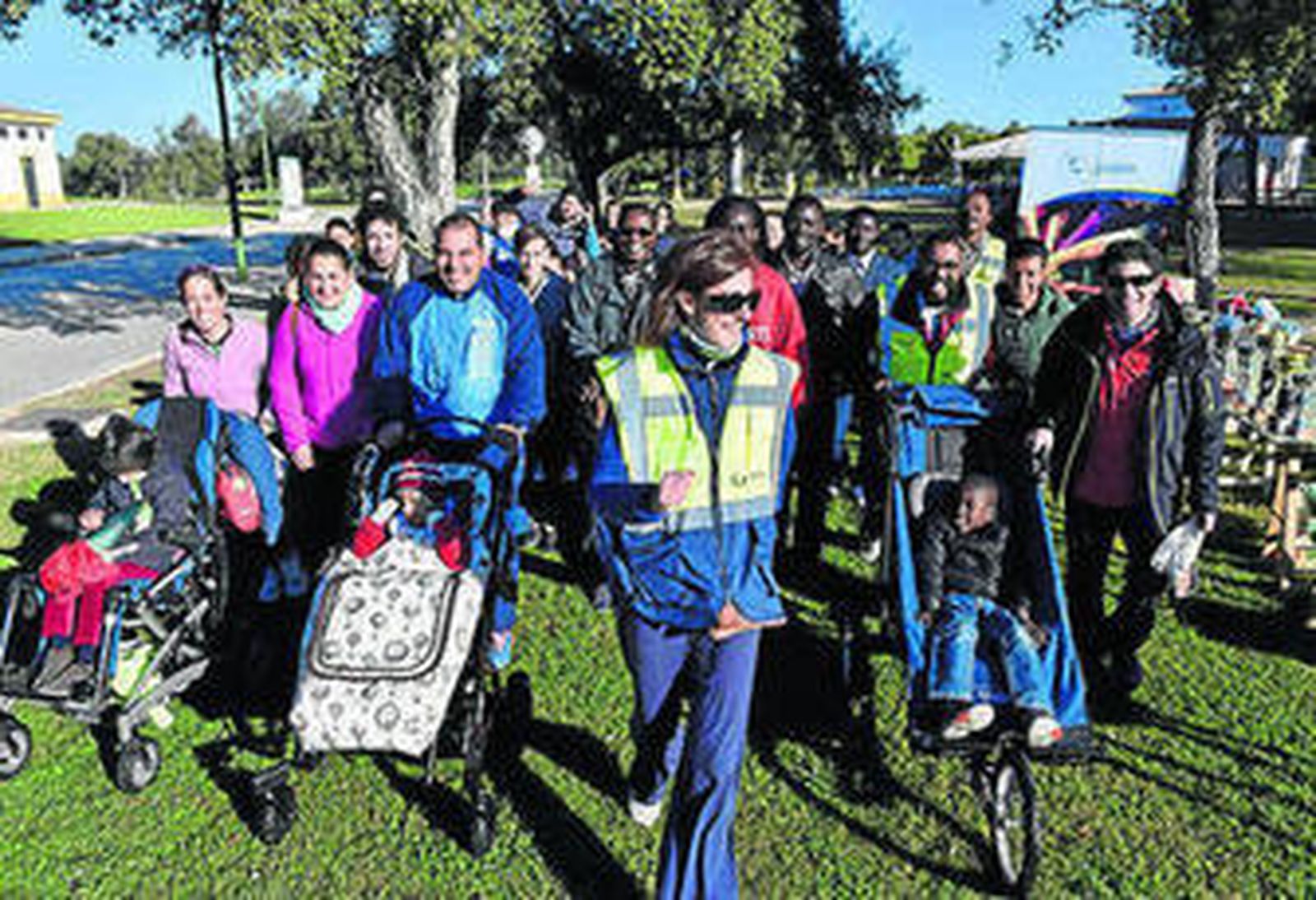 Algunos de los participantes en la prueba, en el Alamillo.