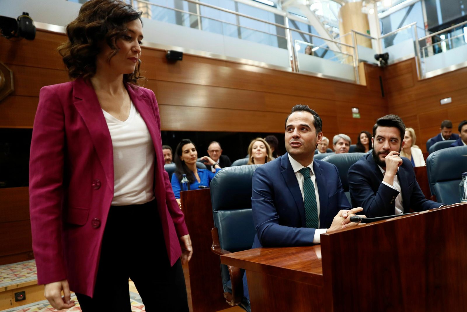 La candidata del PP a presidir la Comunidad de Madrid, Isabel Díaz Ayuso, y el candidato de Ciudadanos Ignacio Aguado.