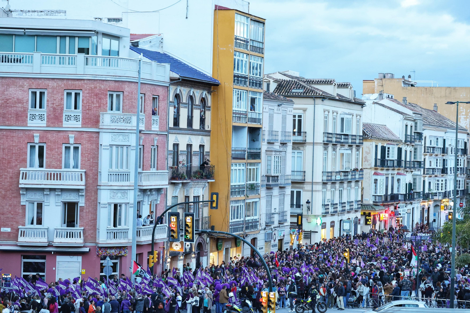 La manifestación del 8-M en Málaga, en fotos