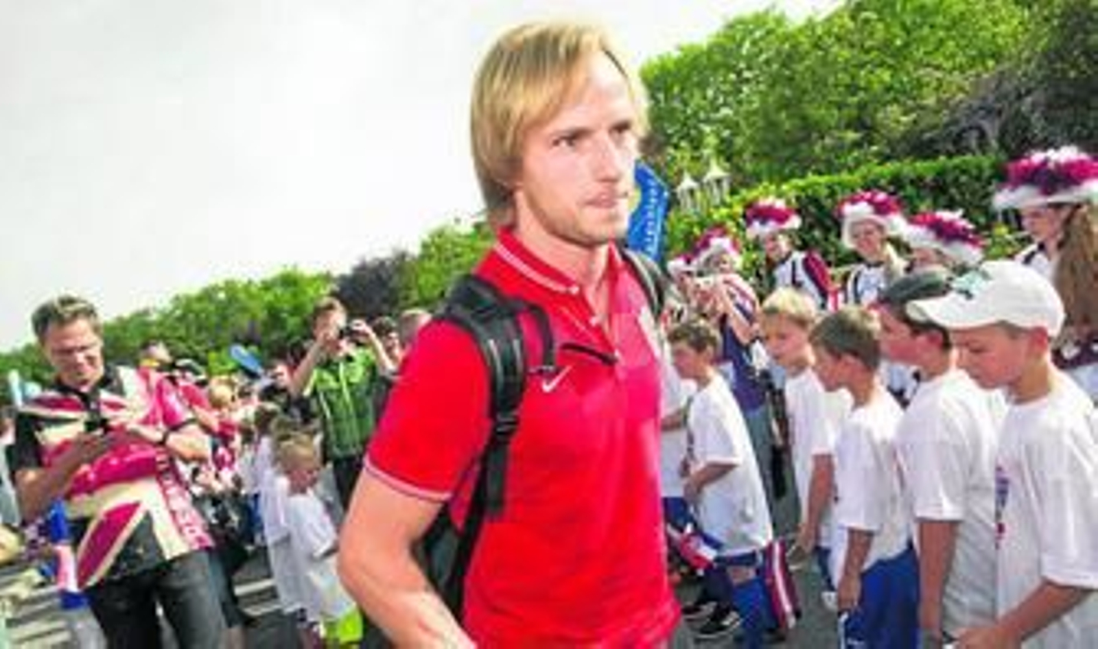 Rakitic llega a la concentración austríaca de Croacia en la localidad de Bad Tatzmannsdorf.