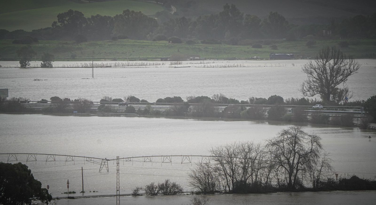 Imágenes de las zonas afectadas por la crecida del rio Guadalete en Jerez
