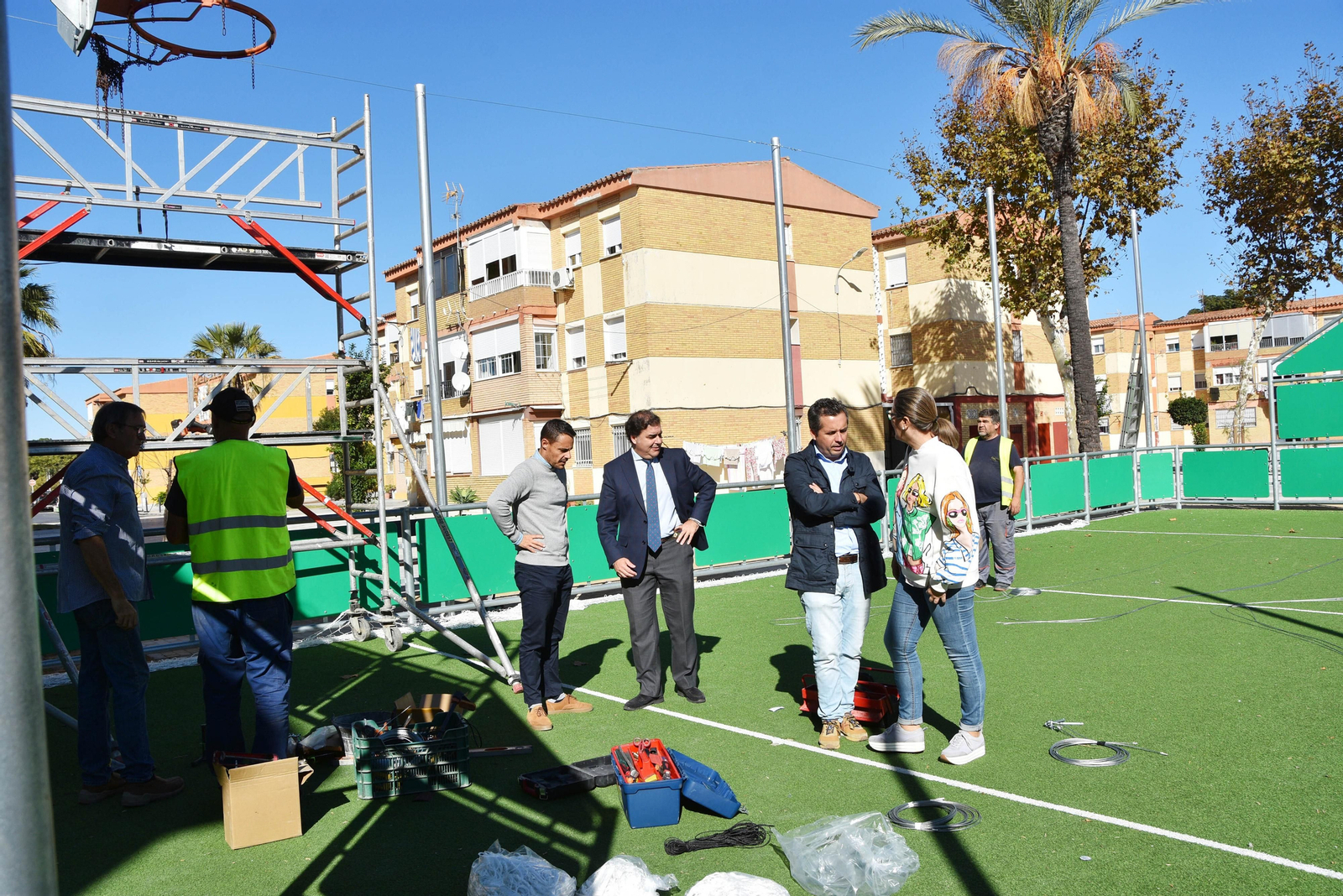 La red de protección ha comenzado a instalarse estos días