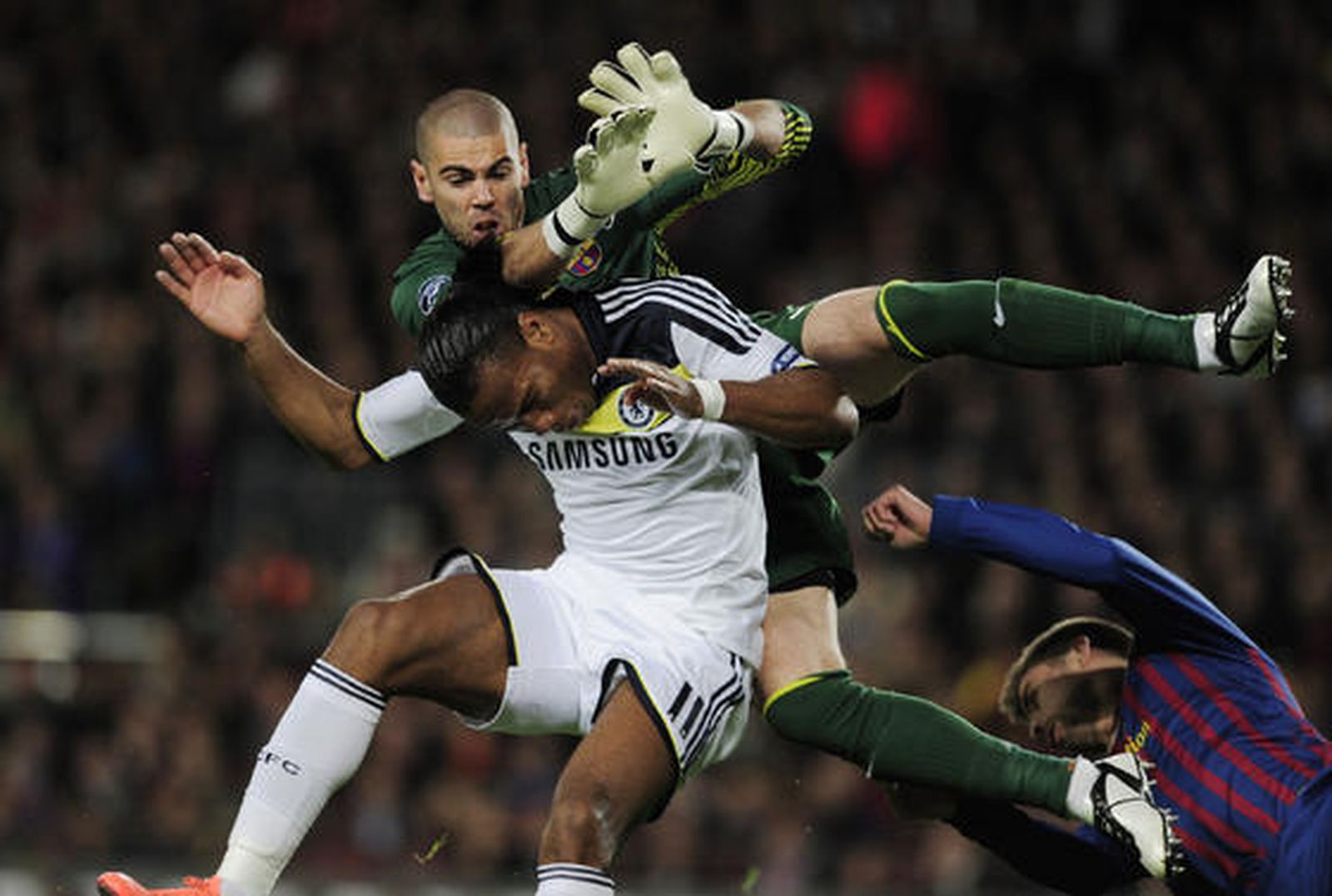 El Barcelona cae eliminado de la 'Champions' en semifinales ante el Chelsea (2-2). / AFP