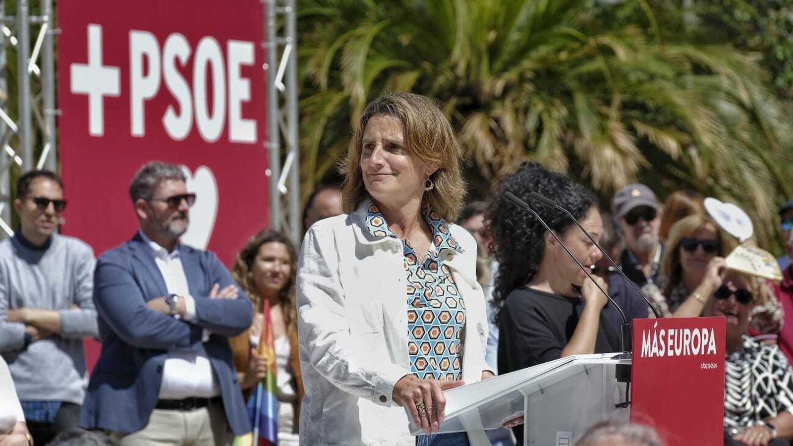 Teresa Ribera, durante el acto que protagonizó en Cádiz.